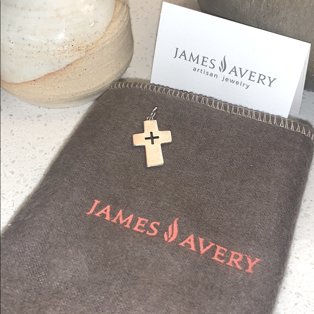 RETIRED JAMES AVERY CROSS CHARM STERLING SILVER